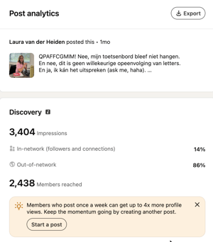 LinkedIn stats