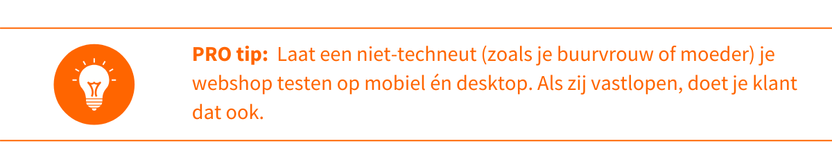 Pro tip Shopify testen