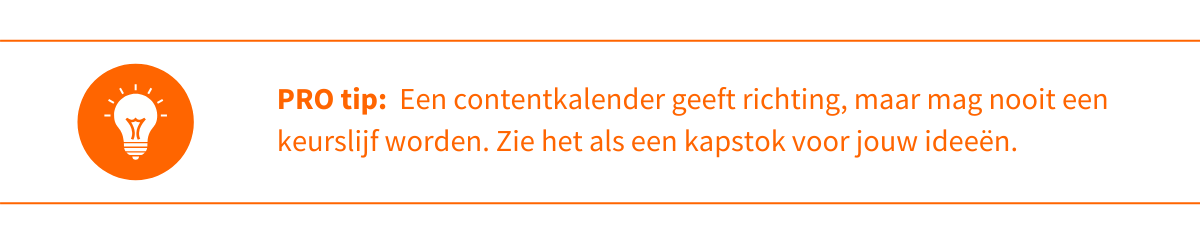 Pro tip contentkalender