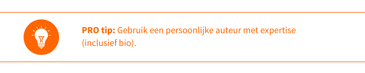 Pro-tip 3_ Gebruik een persoonlijke auteur met expertise (inclusief bio)