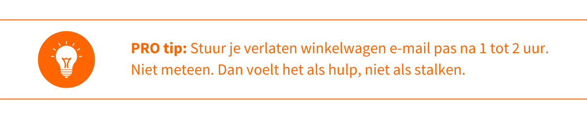 Protip Shopify verlaten winkelwagen