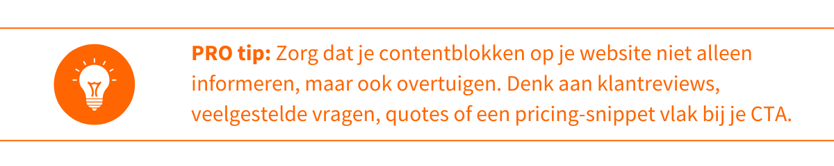 Protip contentblokken