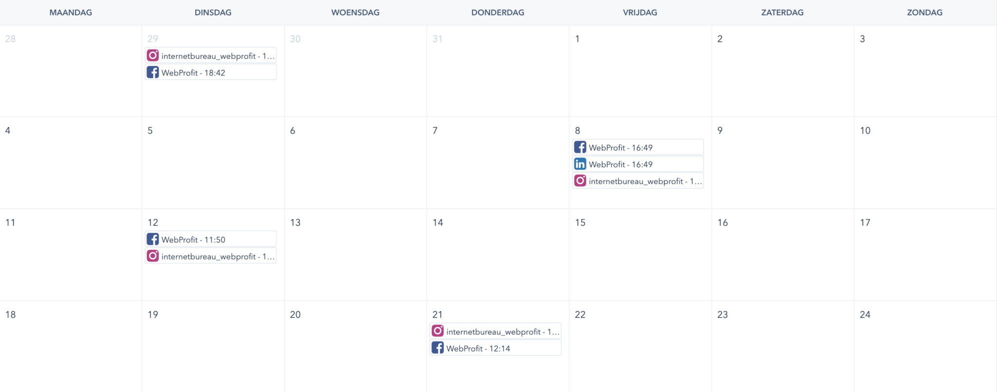 Contentkalender Social Media Contentkalender Social Media