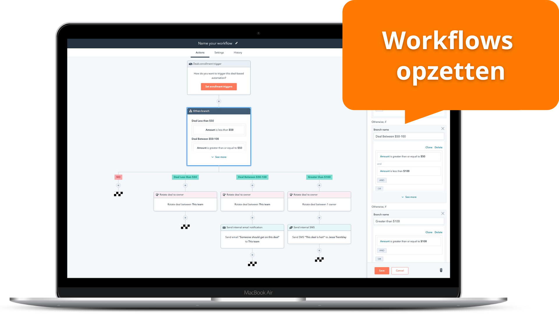 Workflows opzetten